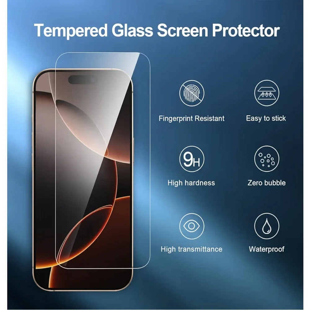 NWT Tempered Glass Screen Protector, Bubble Free (iPhone 17+Pro 16Pro)